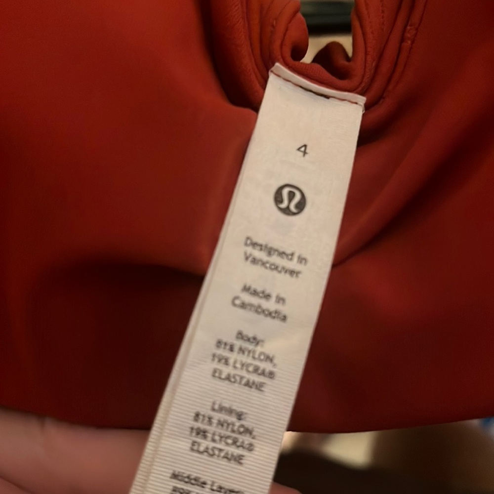 Lululemon align bodysuit in size 4 - color is dark burnt orange “cayenne “